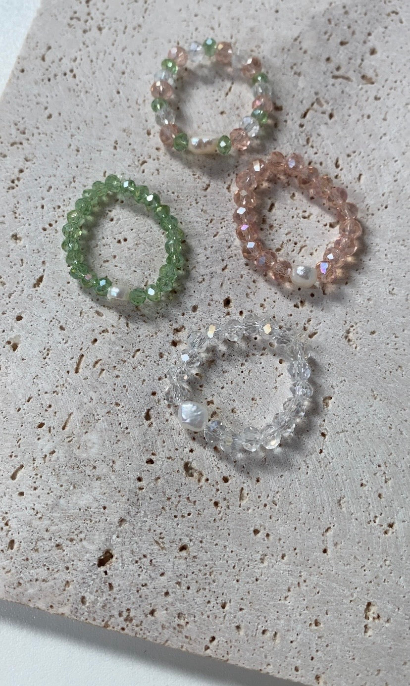 Crystall Pearl Rings